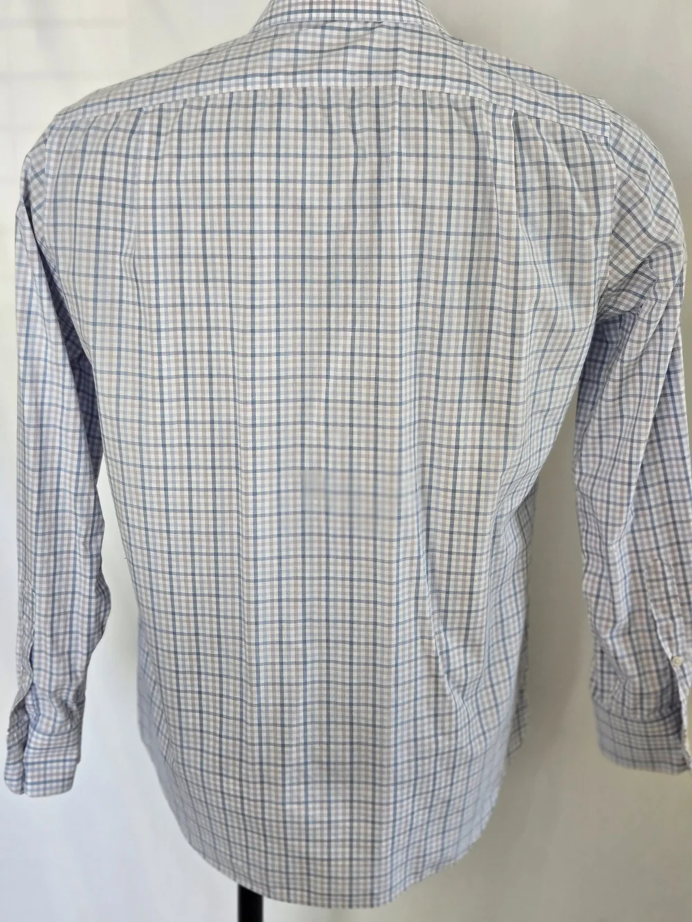 J. Crew Men's Blue, Purple/Pink & White Windowpane Dress Shirt